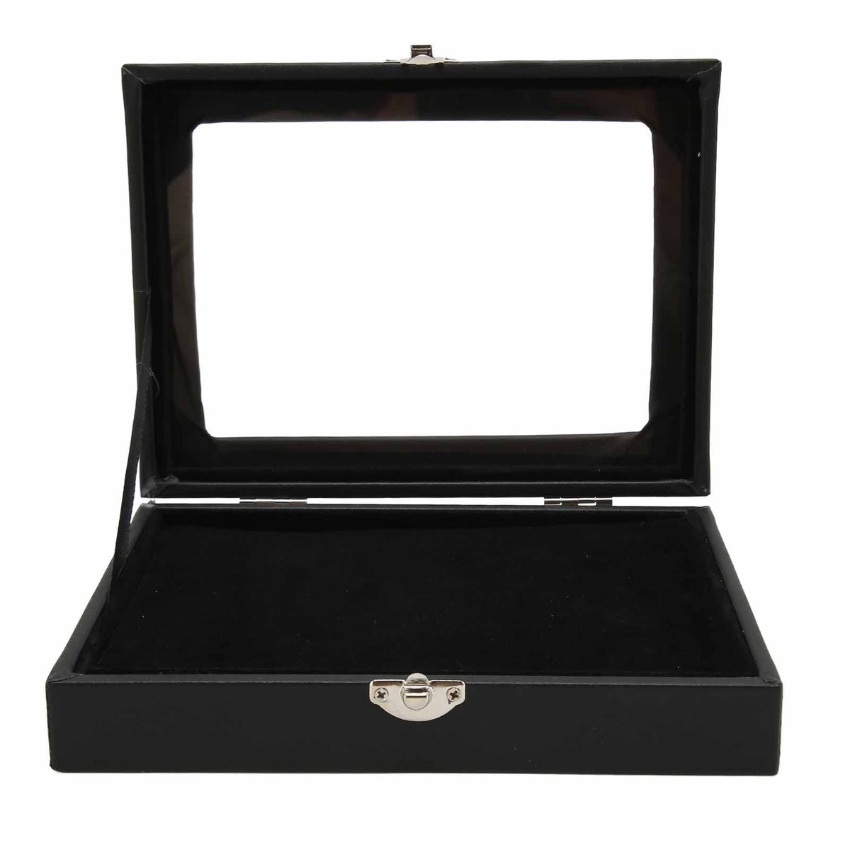 Dailygoods- Vitrine met Glas - Stofdicht - Badge Collectie - Opbergkoffer - Sieradenopberger - Veelzijdige Opbergoplossing - Opbergdoos