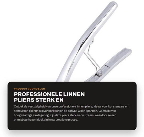 Professionele Linnen Pliers - Sterk en Duurzaam Zinklegering voor het Spannen van Canvas van Merkloos — afbeelding 5