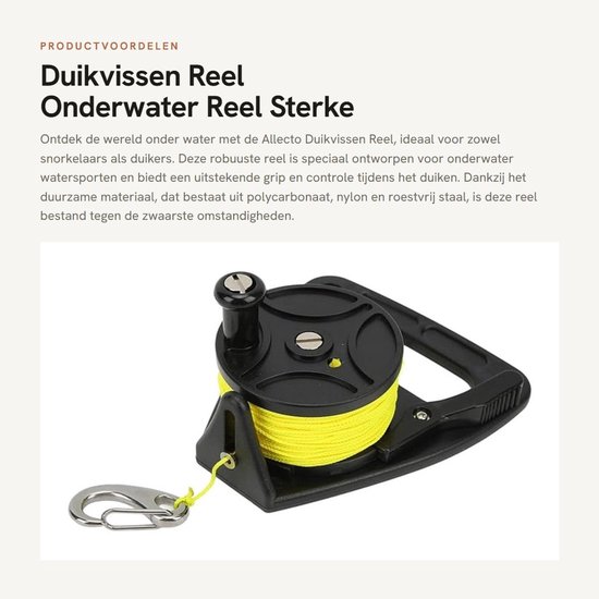 JHUBERS- Duikreel Sterke anti-corrosie - Snorkelen - Onderwater watersporten - Haak - Lichtgewicht - Duurzaam materiaal - Duiklijn van Jhubers — afbeelding 4