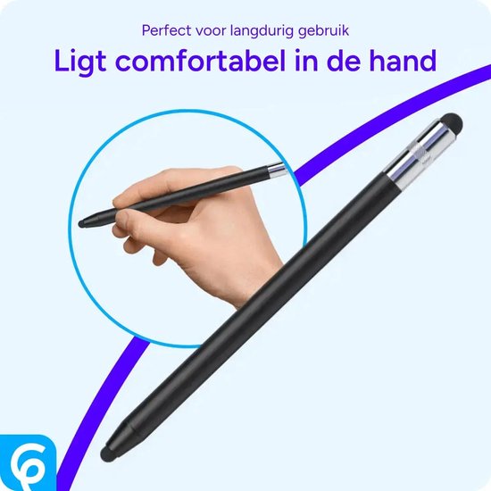 SBG Universele Stylus Pen Geschikt voor Telefoon Tablet en iPad - Twee zachte punten - Eén precisie punt - Zwart van Merkloos — afbeelding 3