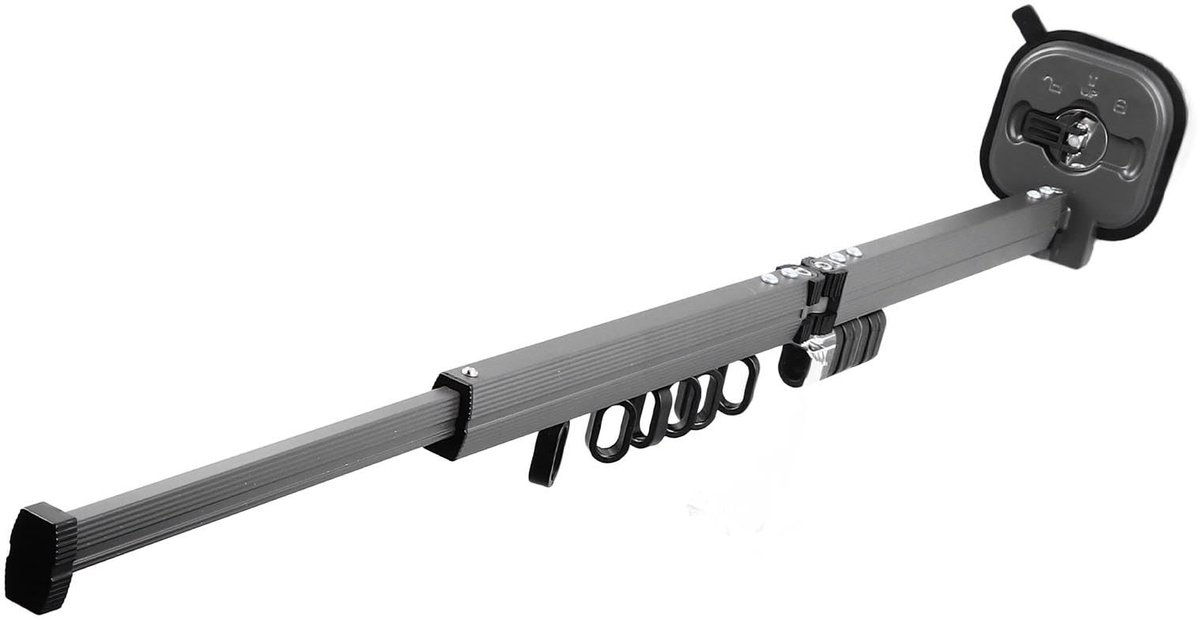 Dailygoods- Droogrek Inklapbaar - Wandmontage - Ruimtebesparend - Uittrekbaar - Aluminiumlegering - Eenvoudige installatie met sterke zuignappen - Wasrek