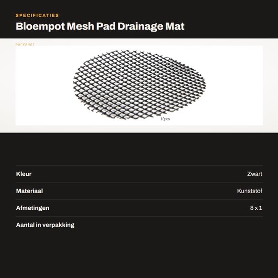 Dailygoods- Mesh Mat - 10 Stuks - Ademend Kunststof - Voorkomt van Dailygoods — afbeelding 2