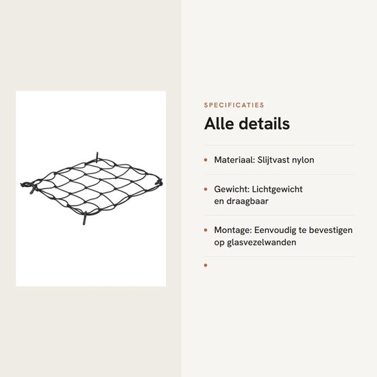 Dailygoods- Bungee Net Slijtvast - Lichtgewicht - Draagbaar - Rekbaar - Praktische Dektuigset - Voor Buitwatersporten - Vrachtnet van Dailygoods — afbeelding 2