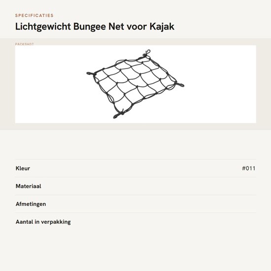 Dailygoods- Bungee Net Slijtvast - Lichtgewicht - Draagbaar - Rekbaar - Praktische Dektuigset - Voor Buitwatersporten - Vrachtnet van Dailygoods — afbeelding 3