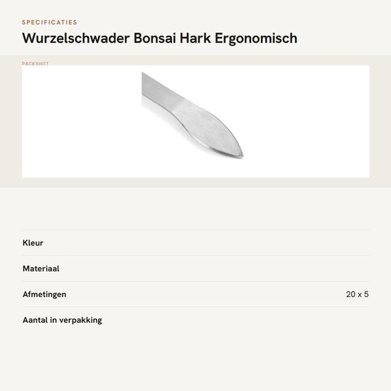 Dailygoods - Bonsai Hark - Roestvrijstalen Wortelhark - Ergonomische Handgreep - Tuinplanten - Bodemventilatie - Geschikt voor Bonsai van Dailygoods — afbeelding 3