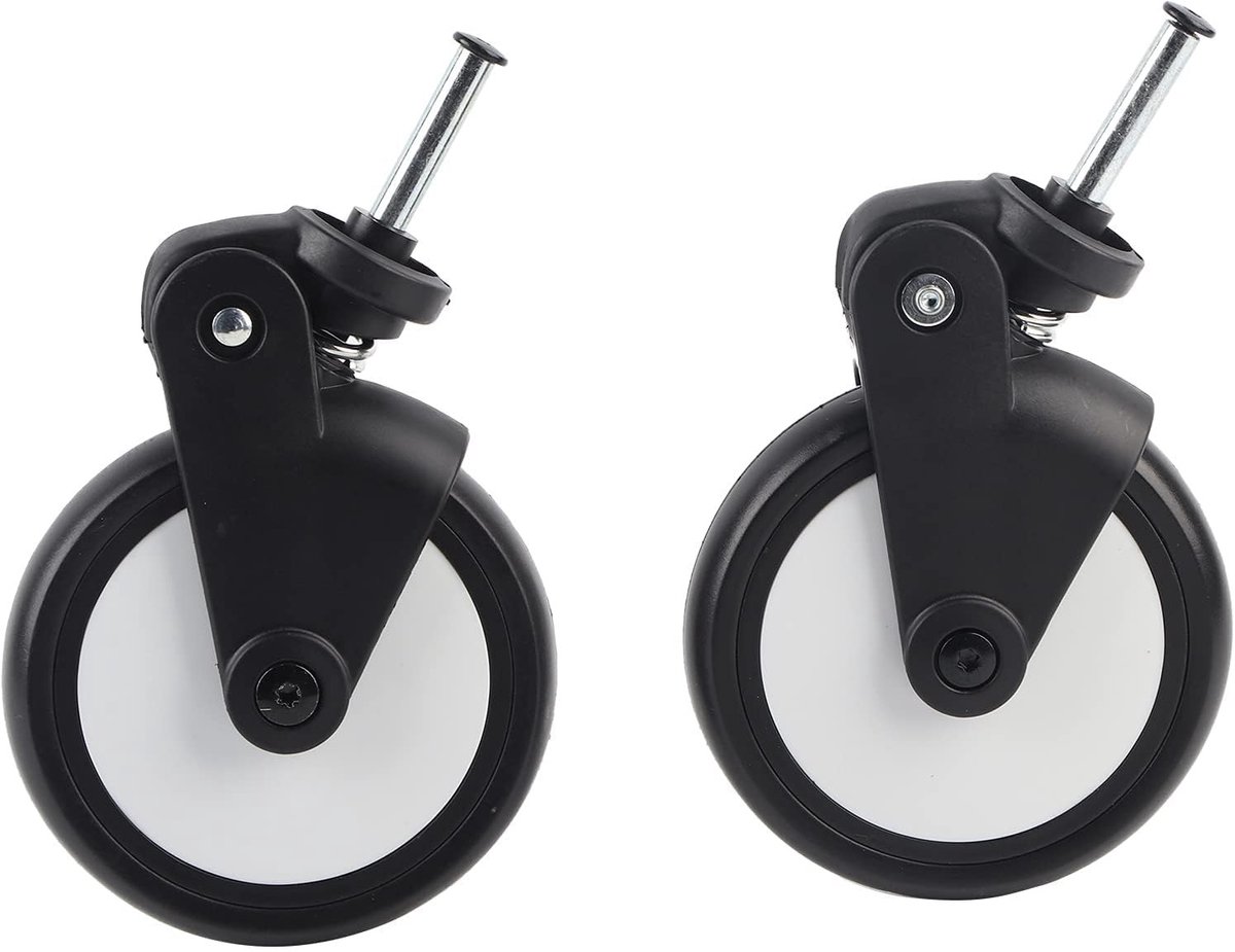 Dailygoods- Buggywielen 360° Rotatie - Vervangingswielen - Natuurrubber - Slijtvast - Voor/achterwielen - Eenvoudig te installeren