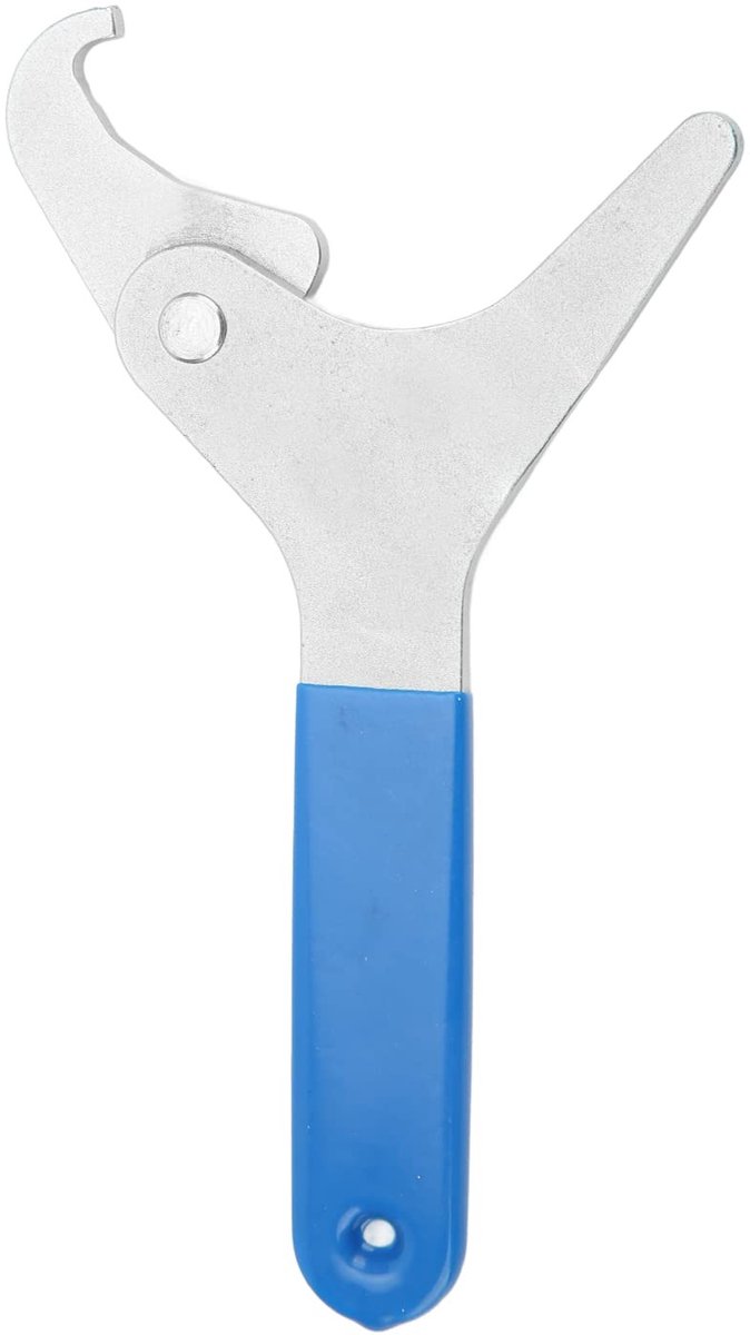Dailygoods- Spansleutel Verstelbaar - Schoksleutel - Staal/PVC - Voor 35mm-75mm Veerkragen - Antislip - Professioneel Gereedschap