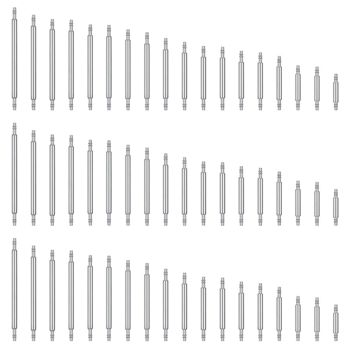 Dailygoods- Horlogebandje Roestvrij Staal - Veerpennen 8-25 mm - Horlogereparatieset - Duurzaam - Slijtvast - Corrosiebestendig - Horloge