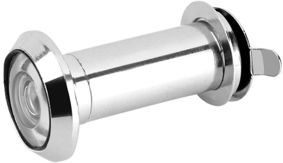 Dailygoods- Deur Kijker 220 Graden - Brede Kijkhoek - Zilver Zinklegering - Privacyafdekking - Geschikt voor Houten/Glasvezel/Metalen Deuren - Eenvoudig te Installeren - Deurkijker