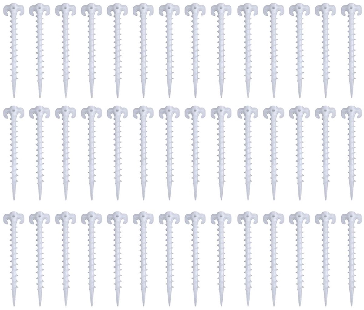 Dailygoods- Tent Haringen 50-Pack - 20 cm Fluorescentie - Antisliphaak - Robuust Ontwerp - Glow-in-the-Dark - Veiligheid en Zichtbaarheid - Grondpennen