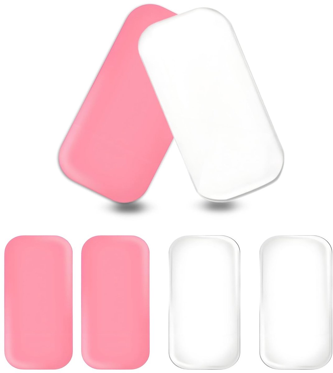 Dailygoods- Oogpads 6 Stuks - Siliconen Pads - Wimperverlenging - Antistatisch - Herbruikbaar - Ovaal 8,5 x 6,06 cm - Wimperpads