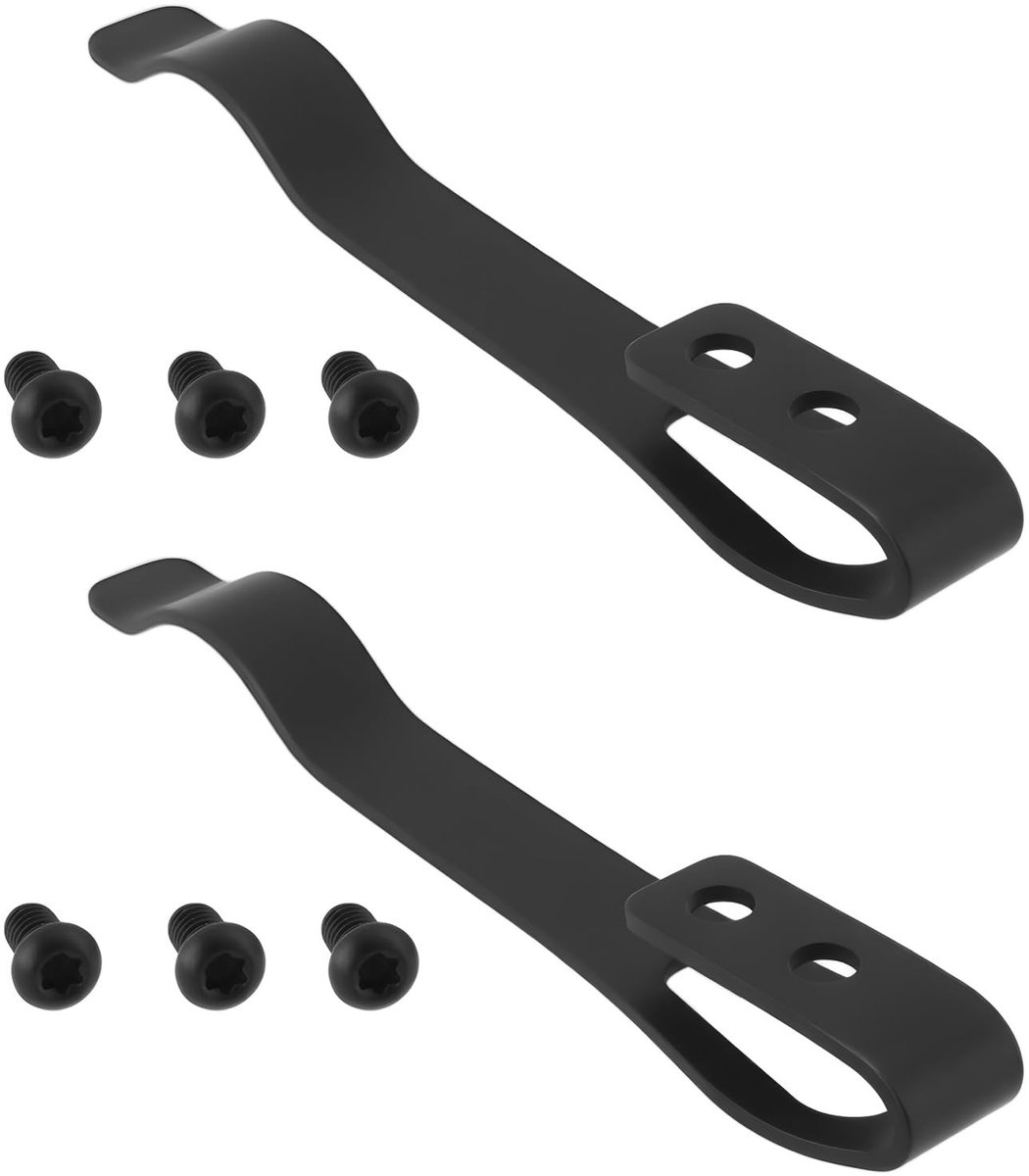 Dailygoods- Carry Pocket Clip Stevig Roestvrij Staal - Diep Draagontwerp 66x10,5mm - Vouwgereedschap - Veilige Montagegaten - 2 Stuks - Duurzaam en Corrosiebestendig - Gereedschapclip