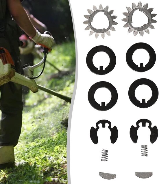 Achterwiel Tandwiel Kit - Reparatieset Grasmaaier - Gazon Onderhoud - Complete Aandrijving Oplossing - 12 Delig - Zilverkleurig — afbeelding 3
