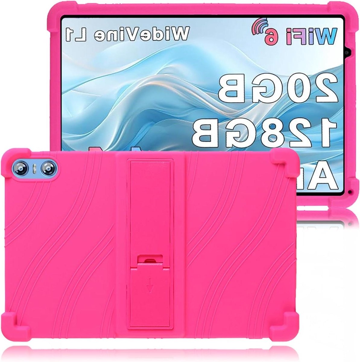 Tablethoes - Beschermhoes - Veilig opbergen - Magnetische standaard - 10 inch - Roze