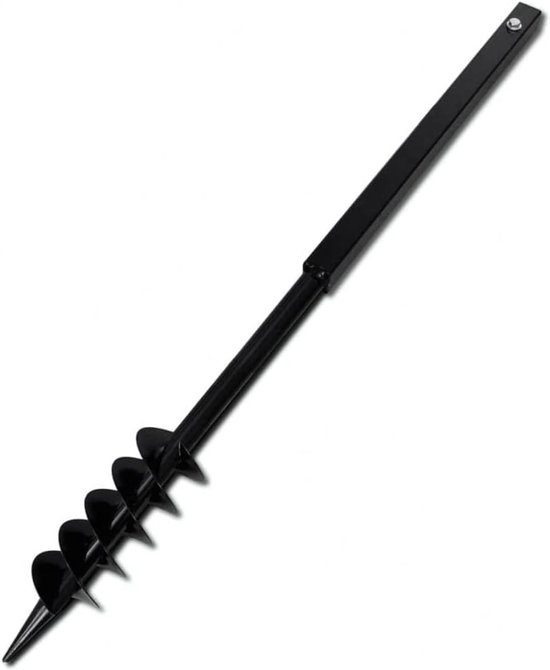 Grondboor - Handboor Tuin - Gaten Boren - Met Verlengstukken - 80 mm - Zwart — afbeelding 3