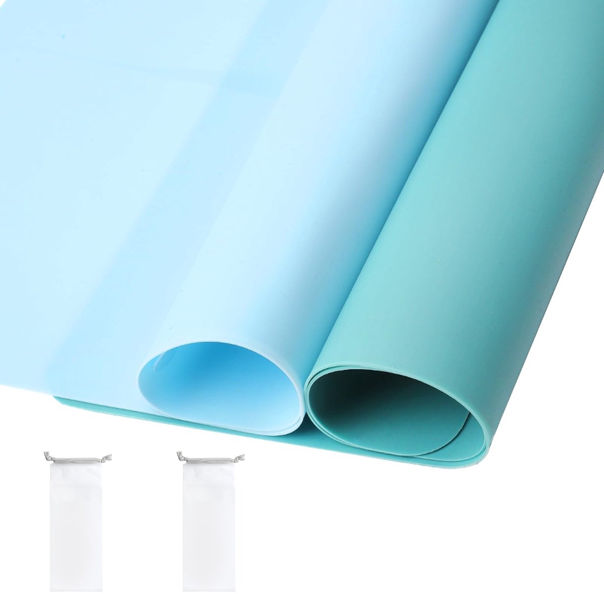 Dailygoods- Knutselmat set van 2 - Antislip Onderlegger - Siliconen Placemat - Schilderonderlegger - Tafelonderlegger - 40 x 30 cm