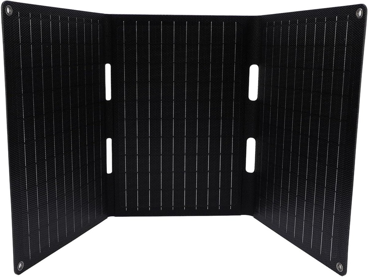 Draagbaar Zonnepaneel - Opvouwbaar Oplader - Buiten Opladen - 45W Monokristallijn - Type C DC - Zwart