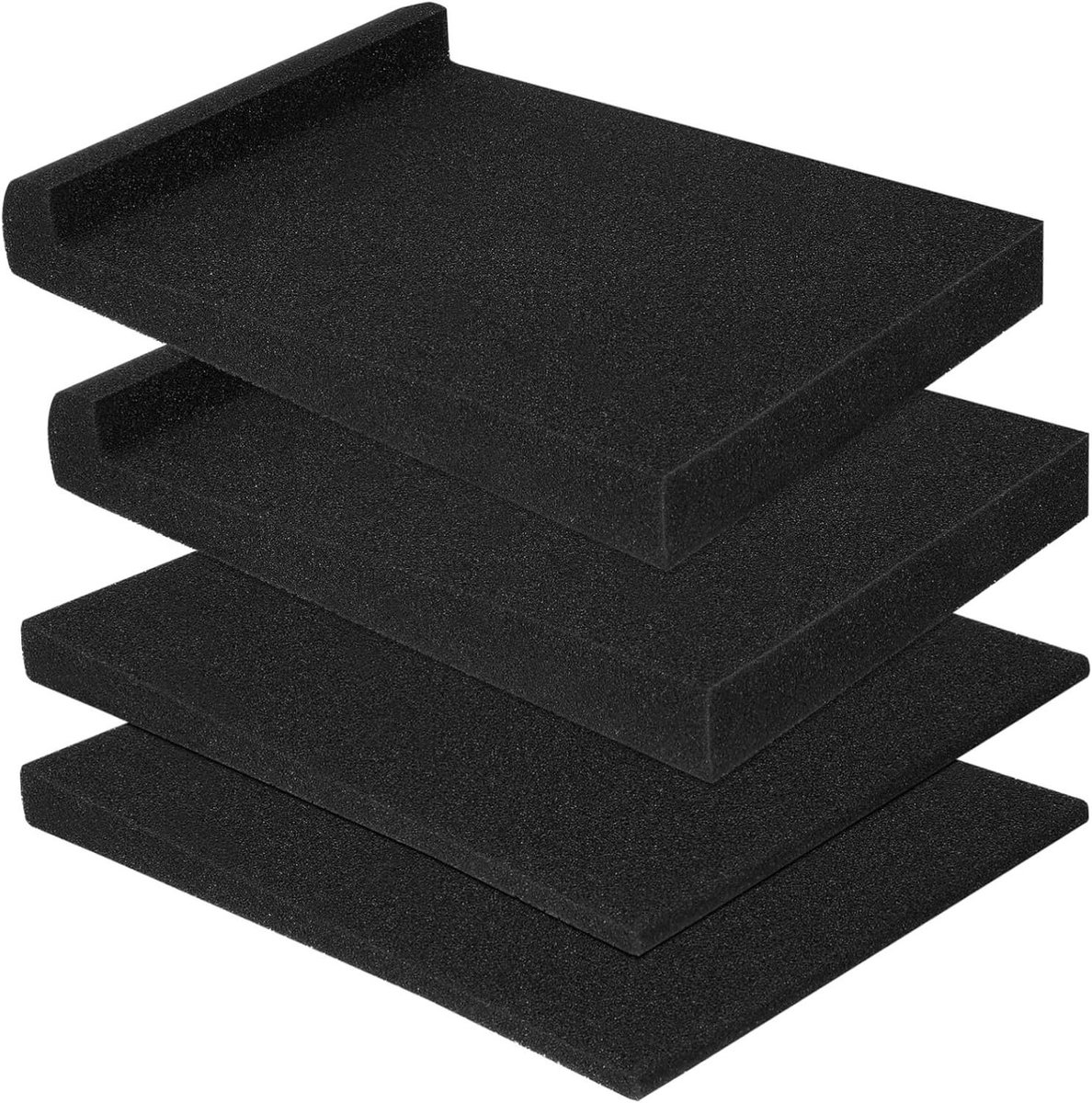 Geluidsisolerende Kussens - Trillingsdempers Speaker Pads - Geluidsverbetering Thuis - Polyurethaan Materiaal - 28.2 x 19 cm - Zwart