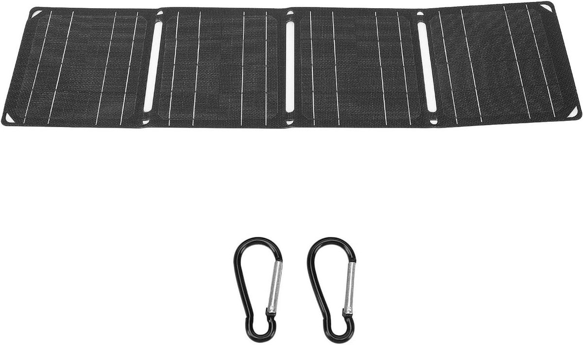 Opvouwbaar Zonnepaneel - Draagbare Lader - Outdoor Energie - Snelle Conversie - 40 Watt - Zwart