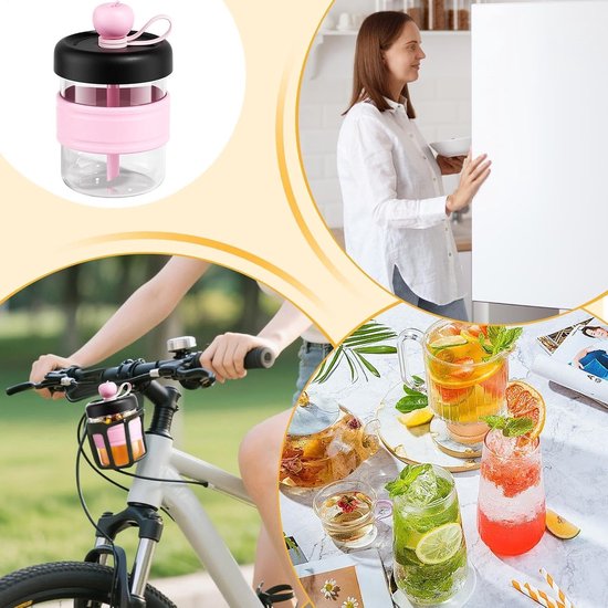 IJsbakjes met deksels - verzegelde beker, koffiekop met ijsbak - voor thuis appartement RV bar club cocktail sapfeesten camping picknick roadtrips bij het zwembad — afbeelding 3
