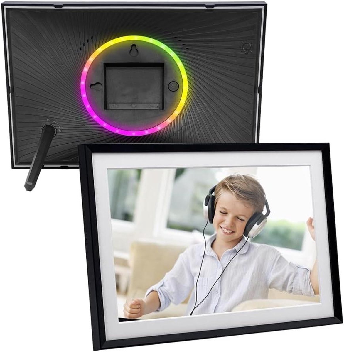 Digitale Fotolijst - Smart WiFi Frame - Foto's Delen - HD Touchscreen - 101 inch - Zwart