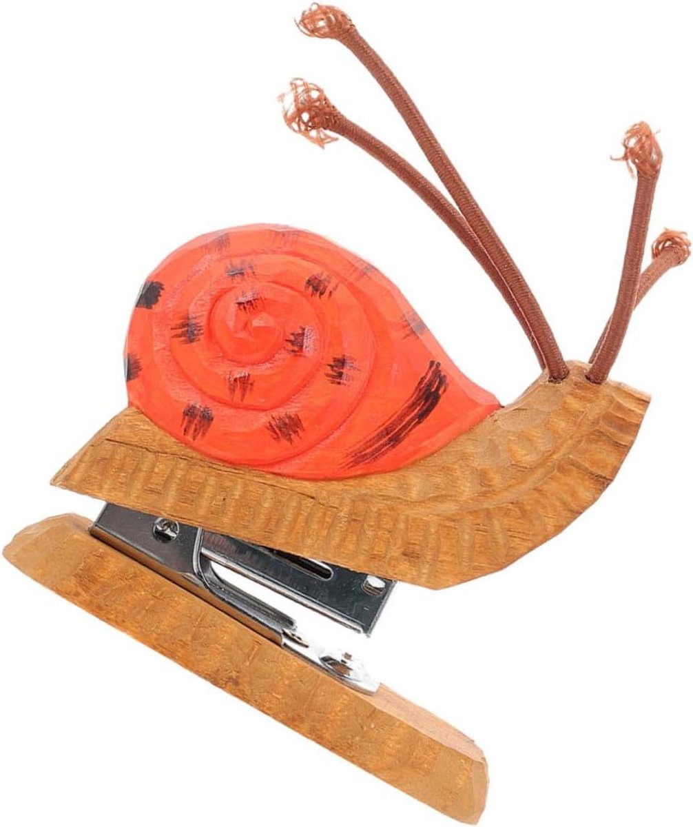 Mini Nietmachine Dier - Houten Nietmachine Slak - Bureau Organiseren - Handgemaakt Vakmanschap - 9 x 7.5 cm - Multicolor
