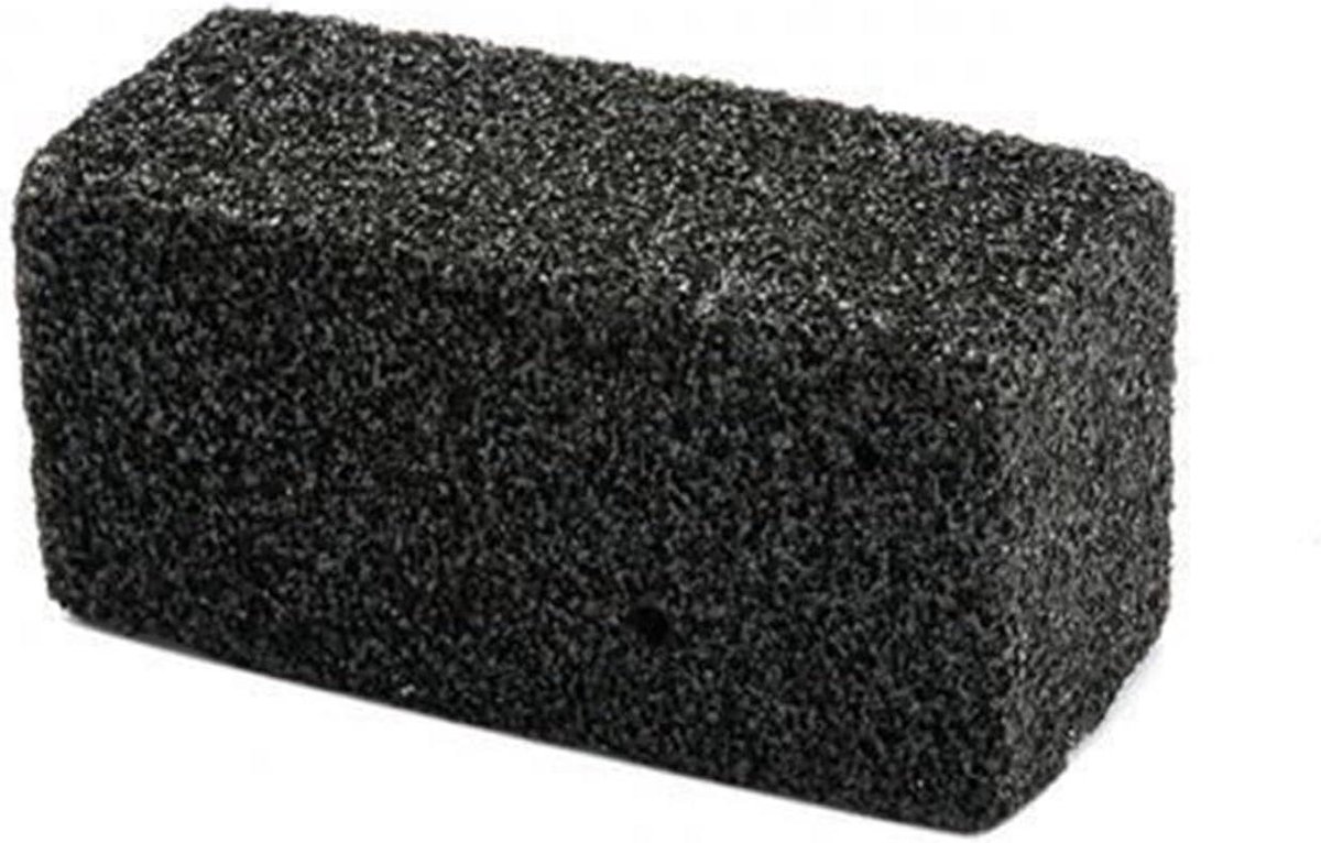 Grillsteen Reiniger BBQ Schraper Grill Oppervlak Reinigen Werkt op Hete Oppervlakken 20 x 10 cm Grijs