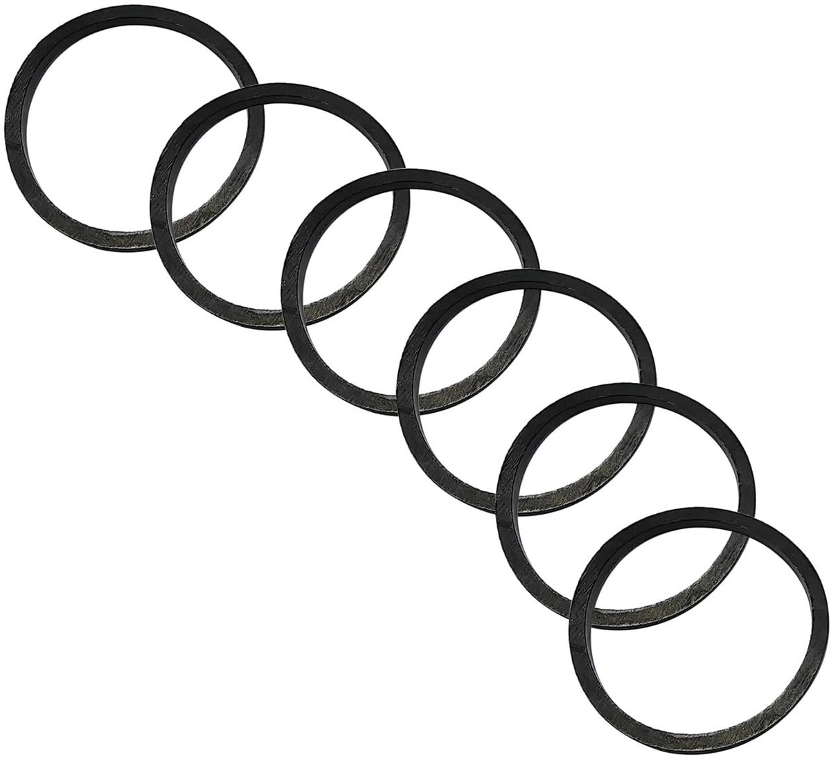Dailygoods- Afvoer Ring - 6 Stuks - Buitenmaat 45mm - Binnenmaat 39mm - Rubber - Hoge Temperatuur Weerstand - Duurzaam - Afdichtring