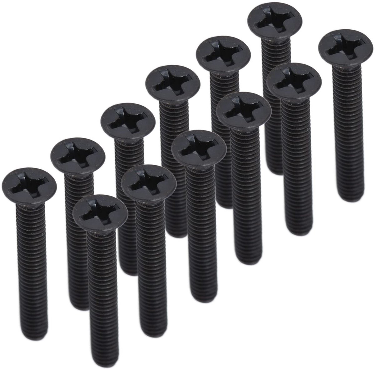 Dailygoods- Verzonken Schroeven 50 Stuks - M3 - A2-70 - DIN 965 - Zwart Verzinkt - Kruisschroeven PZ1
