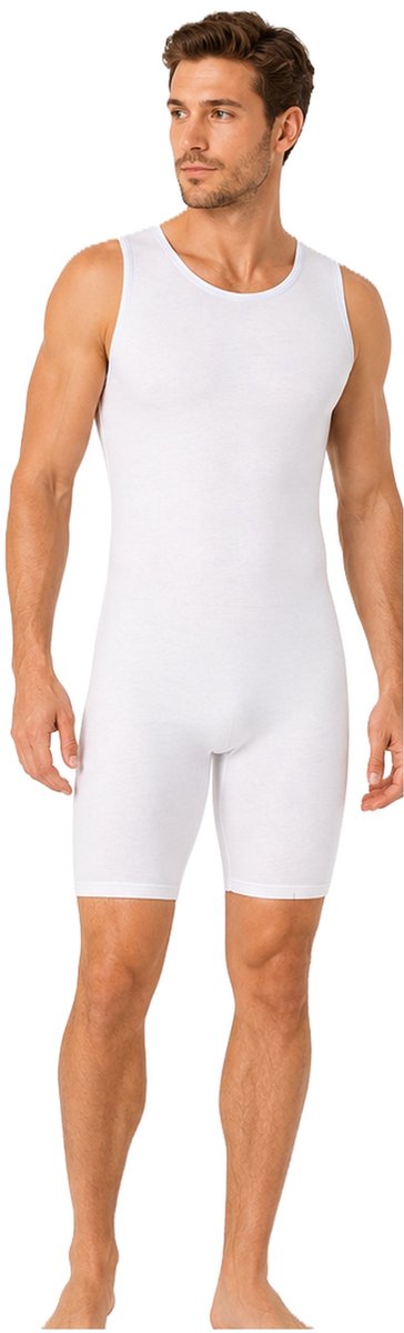 Hansop Body Rugrits mouwloos wit XXL