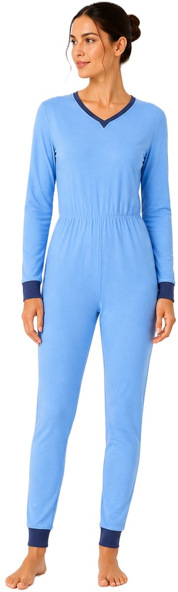 Hansop pyjama rugrits XXL (blauw)