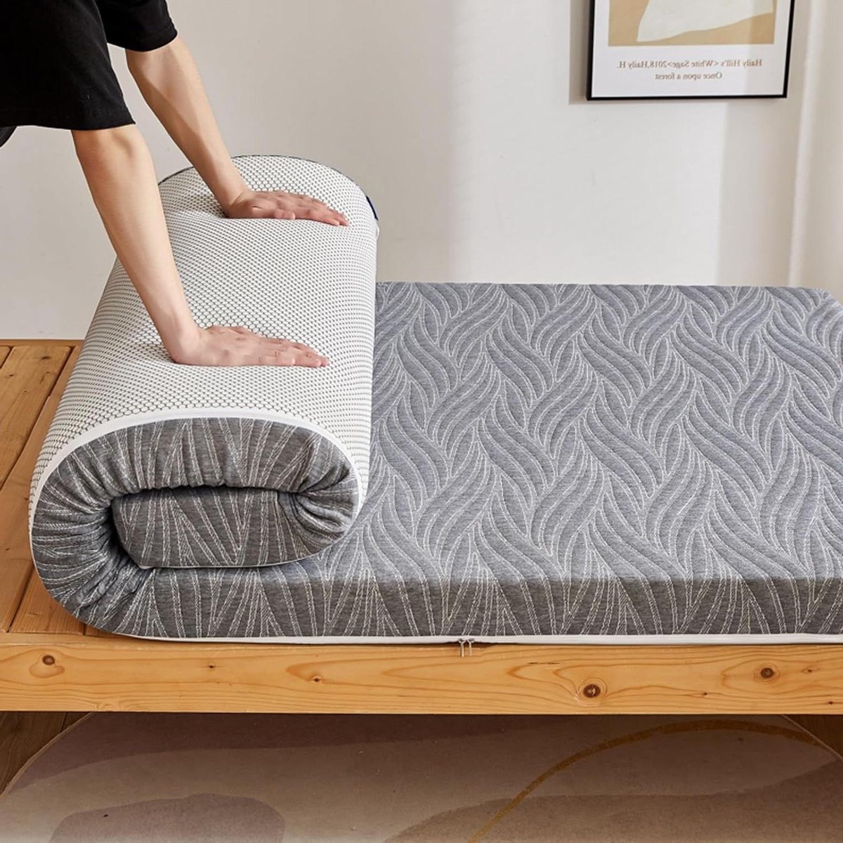 Opvouwbare Slaapmat - Campingmat Schuimmatras - Kamperen Logeren - Traagschuim Comfort - 90 x 190 cm - Grijs