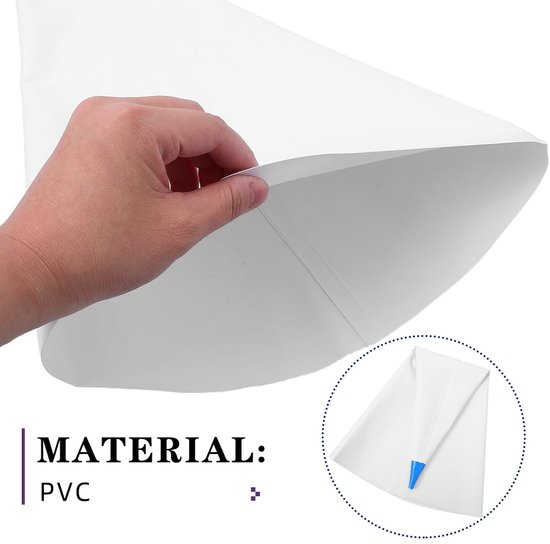 Tegelvoeg Mortel Spuitzakken - Voeg Installatiezak Metselwerk - Moeiteloos voegen - Optimale afdichting - 60 x 32 cm - Wit — afbeelding 3