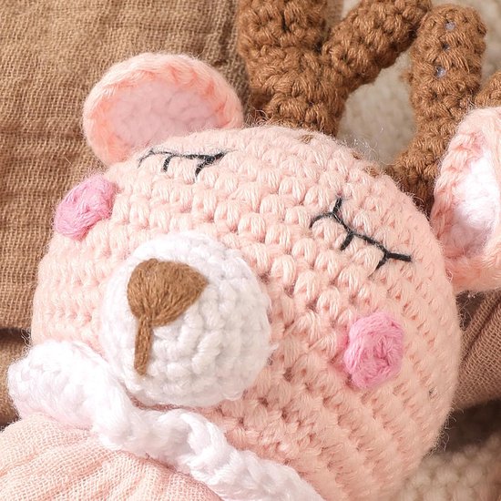 Baby Knuffeldoek - Troostdoek Dieren - Baby Kalmeren - Zacht Katoen - 25 cm - Meerdere Dieren — afbeelding 2