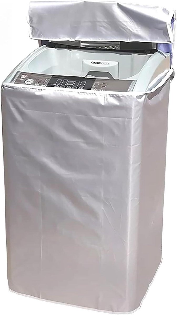 Wasmachinehoes Apparaathoes Apparaat Beschermen Ritssluiting Bovenkant 65x65x103 cm Grijs