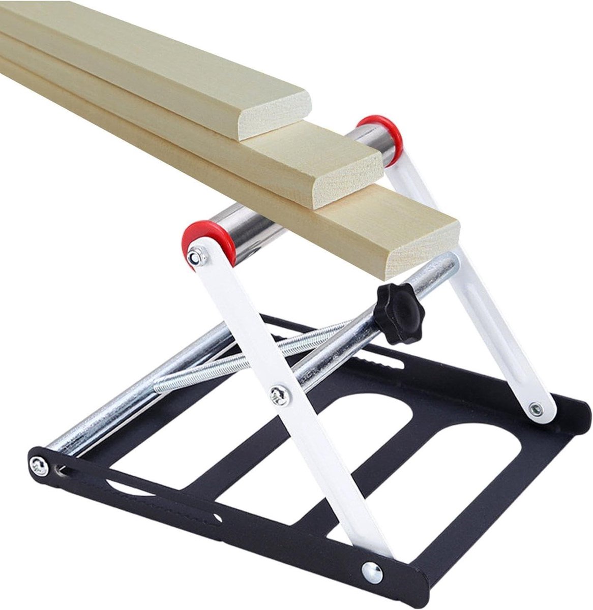 Zaagmachine Ondersteuning - Zaagtafel Houder - Precisie Zagen - Inklapbaar Ontwerp - 40-135mm Verstelbaar - Zwart