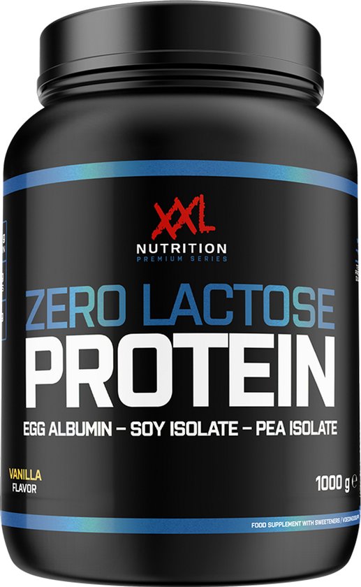XXL Nutrition - Zero Lactose Protein - Eiwitpoeder lactosevrij, Proteine Poeder, Eiwitshakes, Proteďne Shakes, Whey Proteďne, Eiwit - Vanille - 1000 gram (33 shakes)