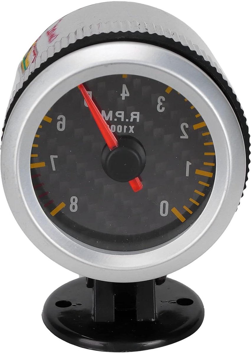 Toerenteller Motor - Toerenmeter Auto - Motorprestaties Monitoren - 0-8000 RPM Bereik - 52 Mm Paneel - Zwart