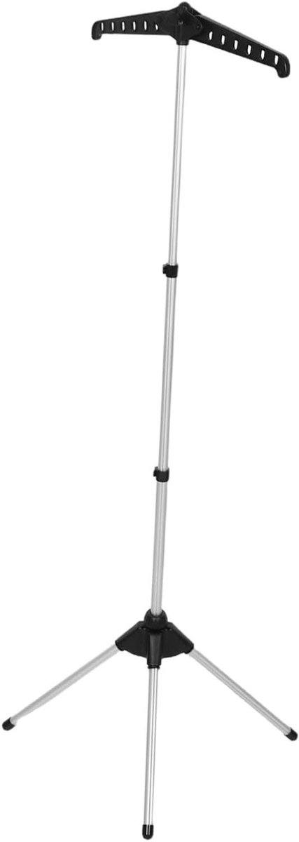 Opvouwbaar Stoomrek - Kledinghanger Droogrek - Kleding Stomen - Verstelbare Hoogte - 147 cm - Zwart