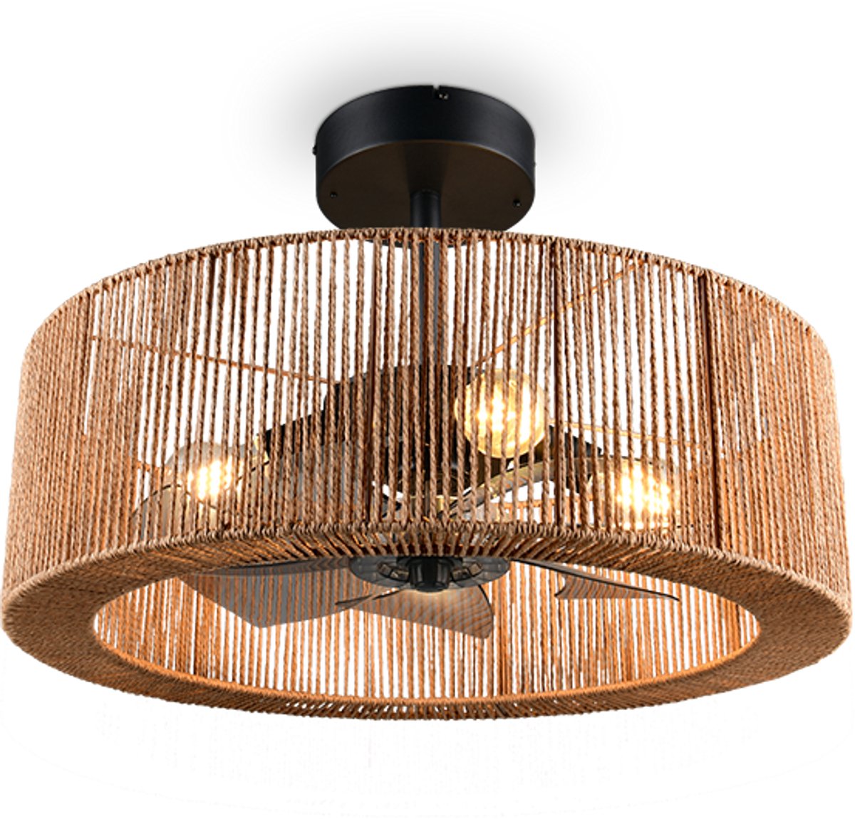 Fantiluxe - Wilma - Plafondventilator zonder lamp - Hout - Ø61cm - Plafond ventilator - Afstandsbediening - Slaapkamer thumbnail 2