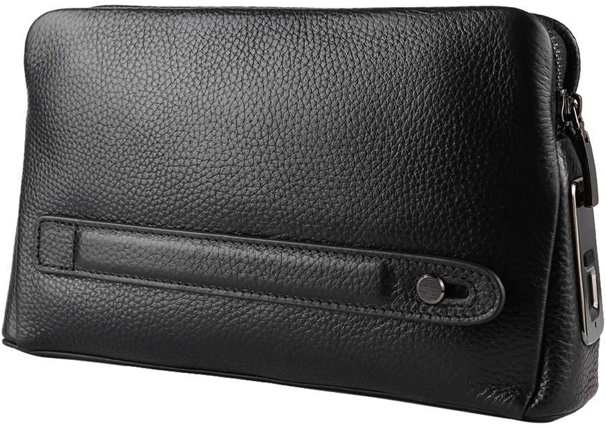 Dailygoods- Portemonnee Heren Vingerafdruk Beveiliging - Rits Portemonnee - Lederen Portemonnee - Creditcardhouder - Anti Diefstal - Unieke Automatische Herkenning - Smart Wallet