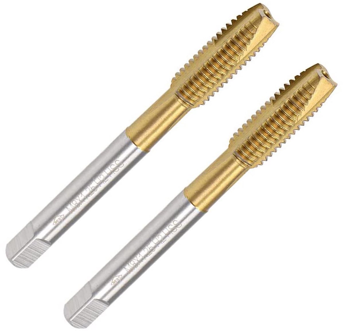 Dailygoods- Draadkraan HSS-titanium gecoat - Spiraalvormige punt - 3 fluiten - Handkraan - Voor zacht staal/aluminium - Slijtvast en duurzaam - Tap
