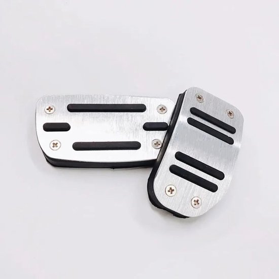 Voetpedaal Covers - Gaspedaal Rem - Veiliger Rijden - Antislip Rubber - Set van 2 - Zilver — afbeelding 3