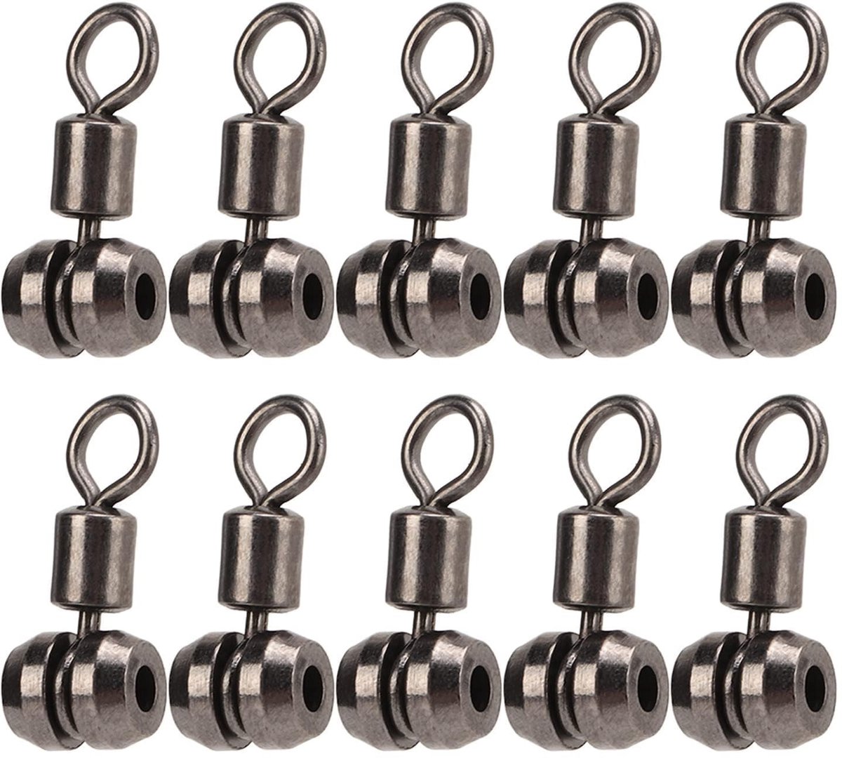 Dailygoods- Barrel Swivels 10 Stuks - Driehoekige Verbinding - Vissen Accessoire - Zoutwater/Freshwater - Schokbestendig - Flexibele Rotatie - Visswivels