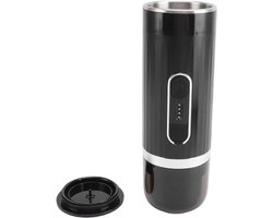 Draagbaar Koffiezetapparaat - Reis Koffiemaker - Koffie Maken Onderweg - Automatische Verwarming - 80 ml Capaciteit - Zwart
