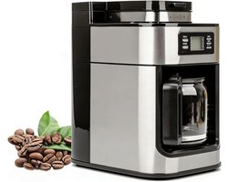 Volautomatische Koffiemachine - Espressomachine Thuis - Koffie Zetten - Geïntegreerde Molen - 11-15 Kopjes - Roestvrij Staal
