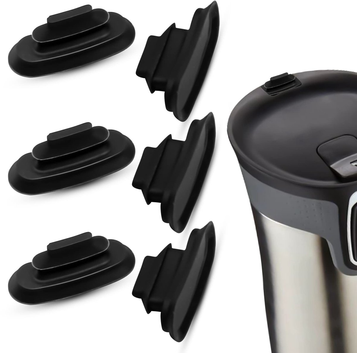 Dailygoods- Stopper Vervangend - Siliconen Dekselstopper - Voedselveilig Materiaal - Flexibel en Zacht - Compatibel met West Loop - Deksel