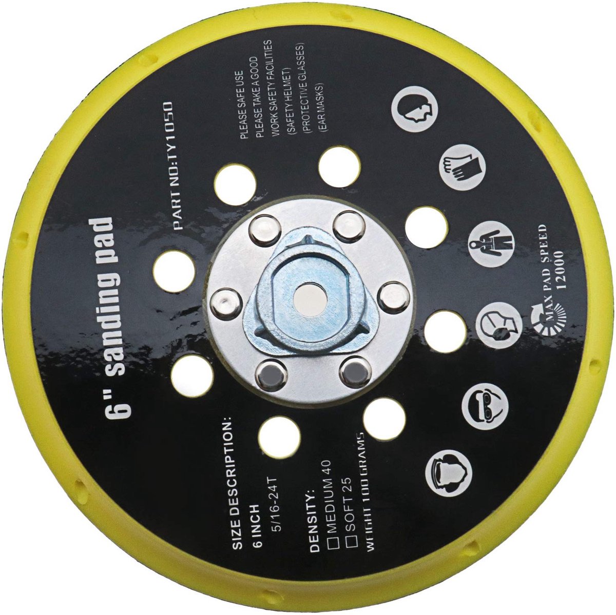 Dailygoods- Schuurschijf 150 mm - 17 gaten - Compatibel met Makita/Festool - Kunststof - Eenvoudig te installeren - Goede ventilatie - Schuurpad