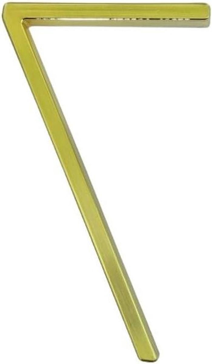 Huisnummer - Adreslabel Metaal - Huis Identificatie - Drijvend Design - 125 mm - Goud