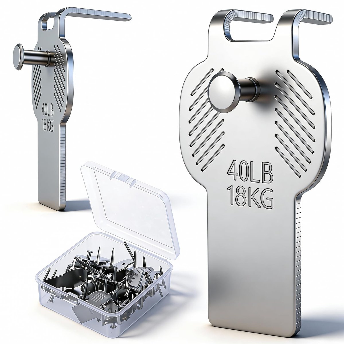 Dailygoods- Foto-hangende Klauwen 20 Stuks - Zware Ophanghaken - Geen Boren - Gereedschapsvrije Installatie - 40 lbs Draagvermogen - Compatibel met Gipsplaat